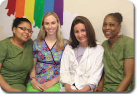 portrait of Franny, Rachel, Dr. Carol, Kisha