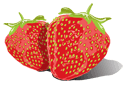 two strawberries