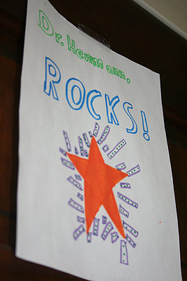 crayon testimonial by child: Dr. Herrmann rocks!